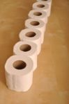 Toilet Paper Rolls Stock Photo