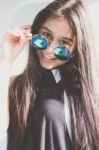 Portrait Of Thai Teen Glasses Beautiful Girl Relax And Smile Stock Photo