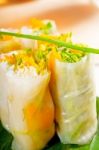 Vietnamese Style Summer Rolls Stock Photo