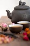 Chinese Style Herbal Floral Tea Stock Photo