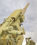 Artillery Gun In Wartime Stock Photo