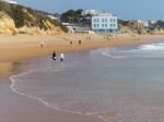 Albufeira, Southern Algarve/portugal - March 10 : View Of The Be Stock Photo