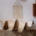 Marbella, Andalucia/spain - July 6 : Seashell Font In The Church Stock Photo