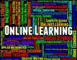 Online Learning Showing World Wide Web And Website Stock Photo