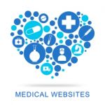 Medical Websites Shows Internet Care And Www Stock Photo