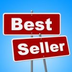 Best Seller Signs Means Vending Rated And Sold Stock Photo