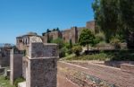 View Of The Alcazaba Fort And Palace In Malaga Stock Photo