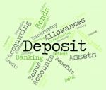 Deposit Word Means Part Payment And Advance Stock Photo