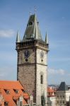 Old City Hall Tower In Prague Stock Photo