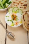 Arab Middle East Goat Yogurt And Cucumber Salad Stock Photo