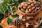 Christmas Nuts Stock Photo