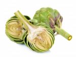 Artichoke Isolated On The White Background Stock Photo