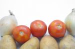 Tomato Potato And Onion Stock Photo