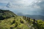 Walk Way On Mountain Stock Photo