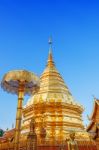 Wat Phra That Doi Suthep In Chiang Mai, Thailand Stock Photo