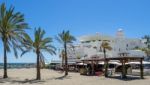 Marbella, Andalucia/spain - May 4 : View Of The Beach At Marbell Stock Photo