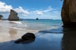 Cathedral Cove Beach Near Hahei Stock Photo