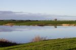 Spring Countryside Lake Landscape Stock Photo