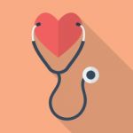 Heart With Stethoscope Stock Photo