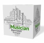 Musician Job Showing Sound Track And Hiring Stock Photo