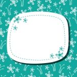 Empty Space For Your Text With Flower Pattern Background Stock Photo