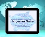 Nigerian Naira Represents Foreign Exchange And Banknote Stock Photo