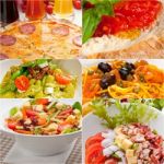 Healthy Vegetarian Vegan Food Collage Stock Photo