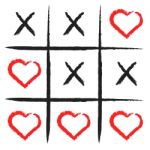 Simple Game - X-o Game.happy Valentines Day Symbol Stock Photo