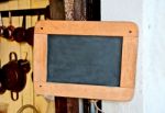 Old Wooden Blackboard Stock Photo