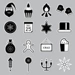 Christmas Icon Set  Illustration Stock Photo