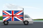 Illustration Of British Lorry Stock Photo