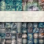 Collage Set Of Jeans Background With Blank For Text Stock Photo