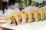 Japanese Sushi Rolls Maki Sushi Stock Photo