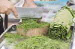 Cook's Hands Preparing Vegetable Stock Photo