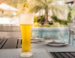 A Glass Of Beer On The Table Stock Photo