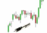 Japanese Candlestick Chart Stock Photo