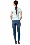 Rear View Of Casual Woman Stock Photo