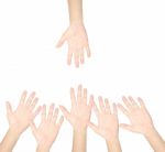 Raised Hands Stock Photo