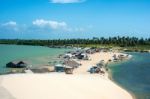 Lagoon Tatajuba From Above In Brazil Stock Photo