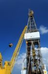 Derrick Of Offshore Drill Rig Stock Photo