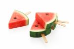 Watermelon Popsicle Yummy Fresh Summer Fruit Sweet Stock Photo