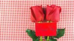 Red Rose With Message Card Image Of Valentines Day Stock Photo