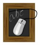 Chalkboard Abc Mouse Stock Photo