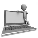 Laptop With Copyspace Shows Browsing Web Online Stock Photo