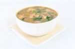 Hot Spicy And Sour Thai Cuisine Soup Stock Photo