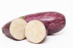 Eggplant Isolated On A White Background Stock Photo