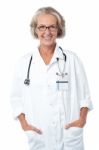 Female Medical Professional With Stethoscope Stock Photo