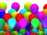 Colourful Balloons Show Party Celebration Or Carnival Stock Photo