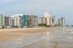 Playa De Chipipe In Salinas, Ecuador Stock Photo