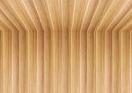 Perspective Lines Of Wooden Ceiling Stock Photo